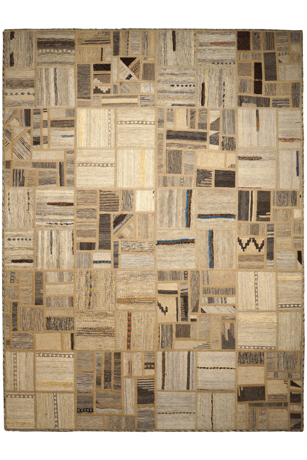 Kelim Tekkeh — Handmade, 150x200 cm, Beige, 100% Virgin Wool | Main view
