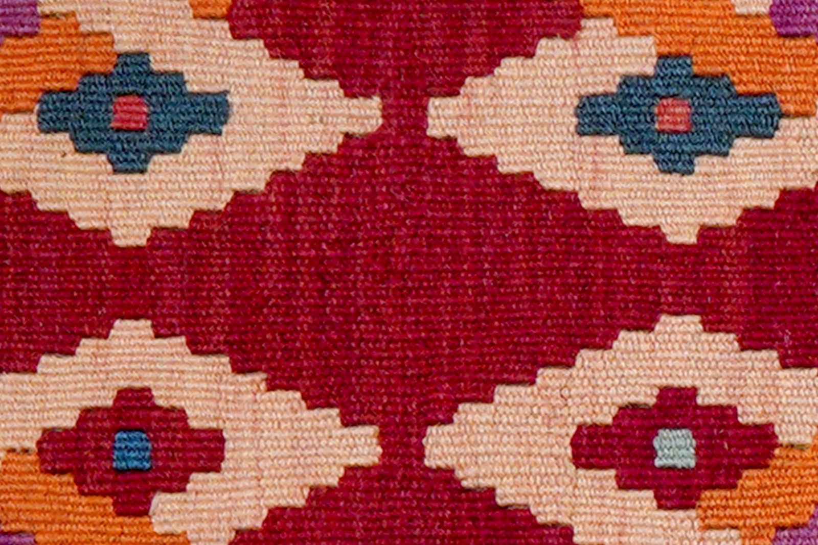 Kelim Gashgai — Handmade, 63x89 cm, Red, 100% Virgin Wool | View 5