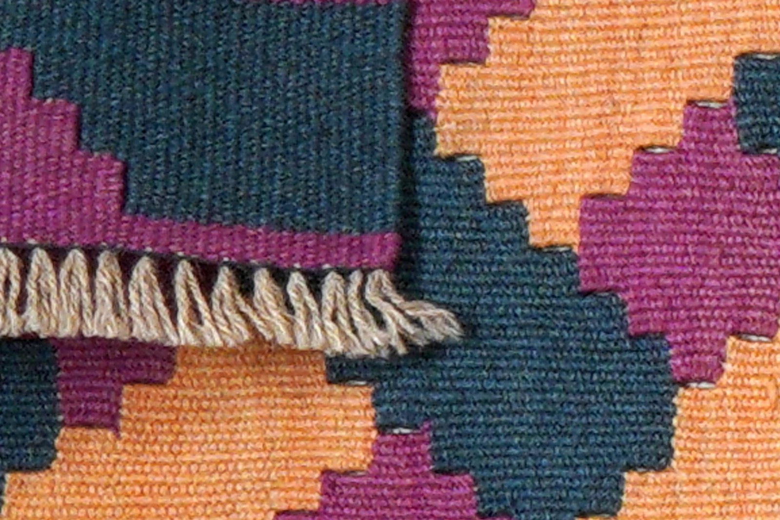 Kelim Gashgai — Handmade, 42x62 cm, Multicolor, 100% Virgin Wool | View 6
