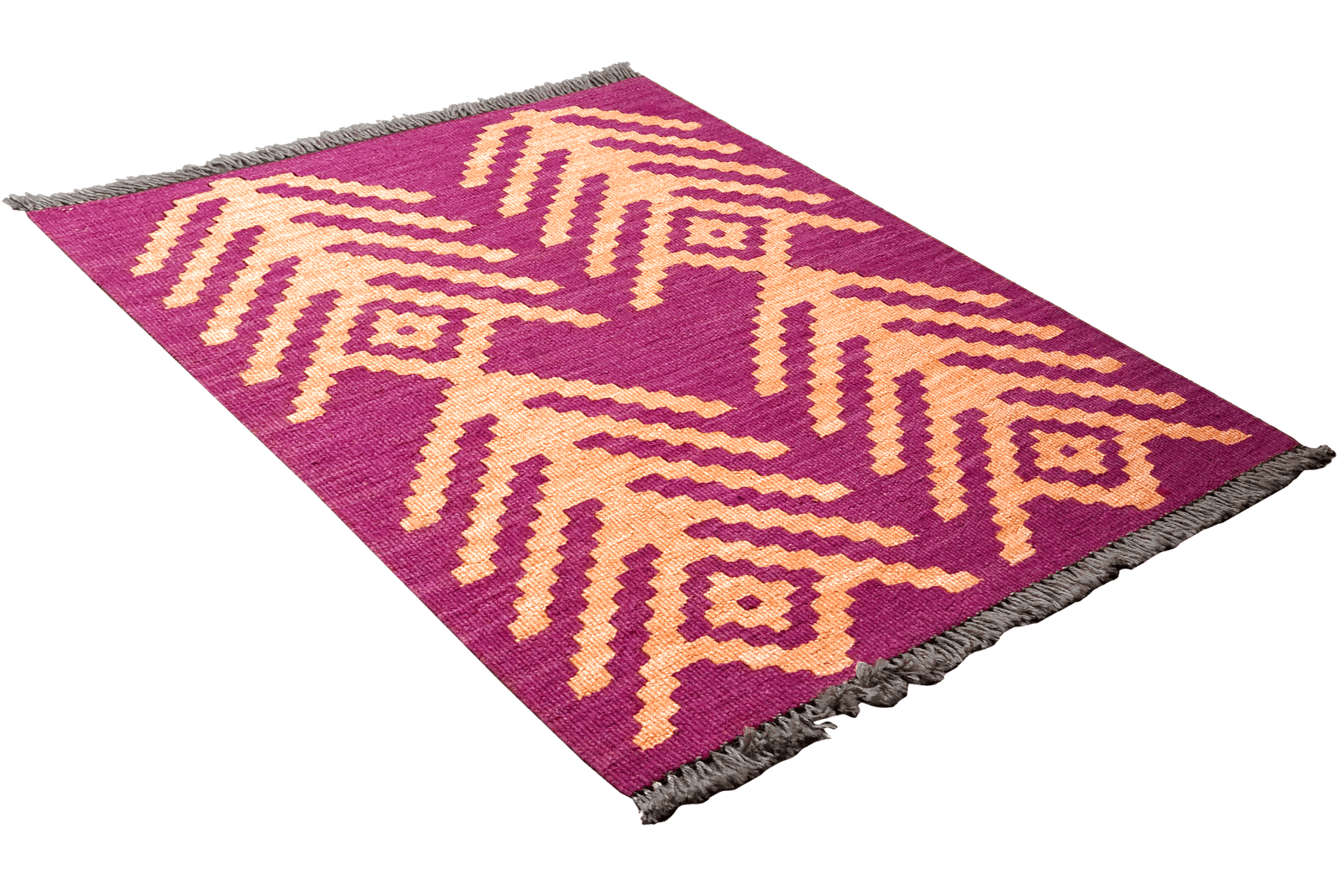 Kelim Gashgai — Handmade, 64x94 cm, Violett, 100% Virgin Wool | View 4