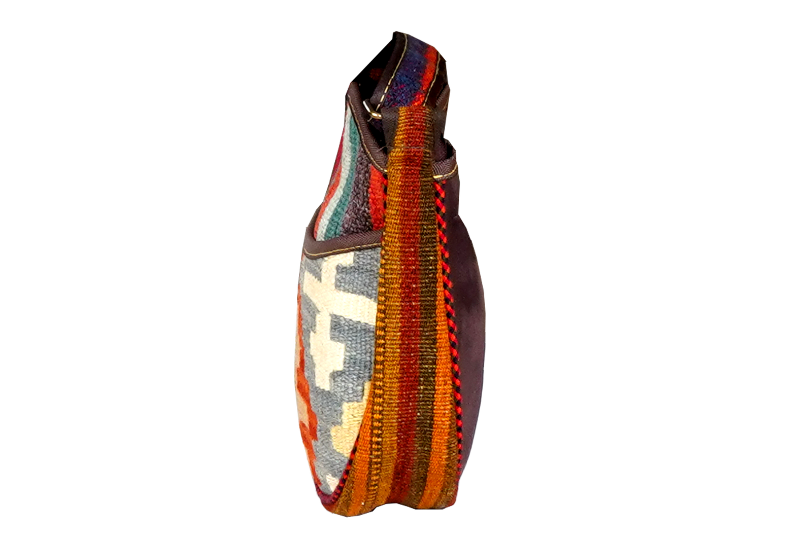 Kelim Bag Margaux — Handgefertigt, 27x27 cm, Bunt, 100% Virgin Wool | Back view