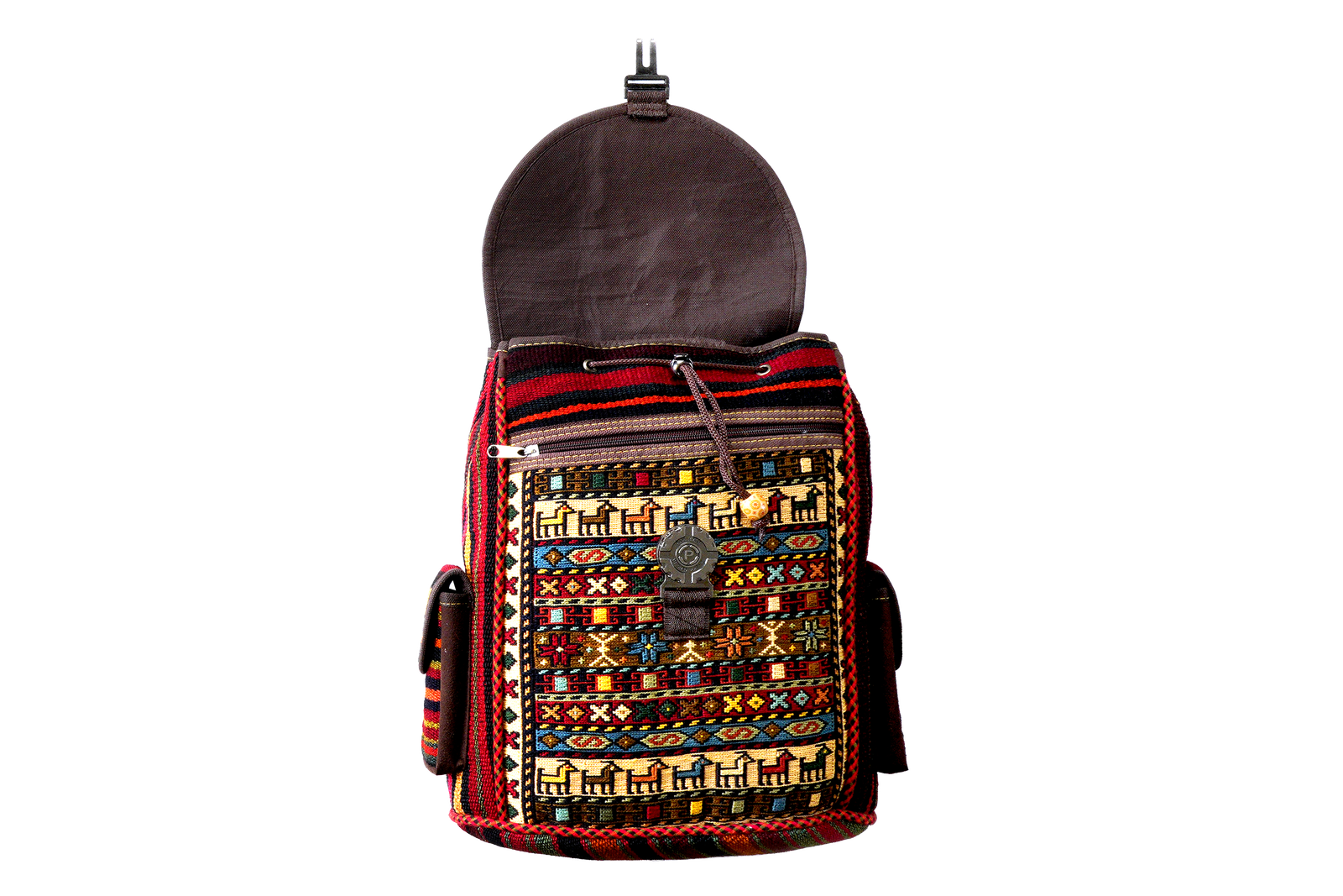 Kelim Tasche — Handgefertigt, 43x36 cm, Bunt, 100% Virgin Wool | View 4