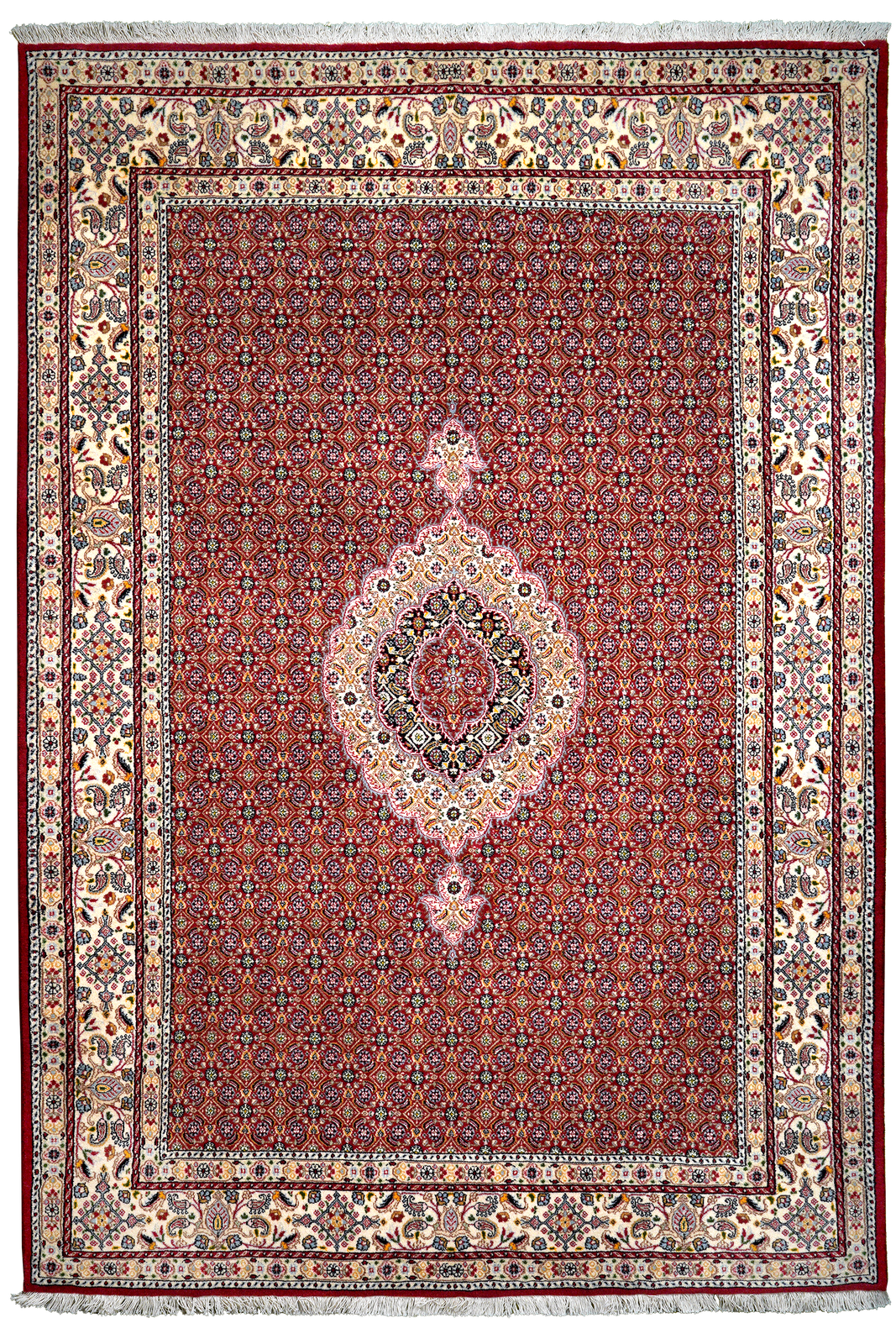 Moud Mahi — Hand-knotted, 164x234 cm, Red, 100% Virgin Wool | Main view