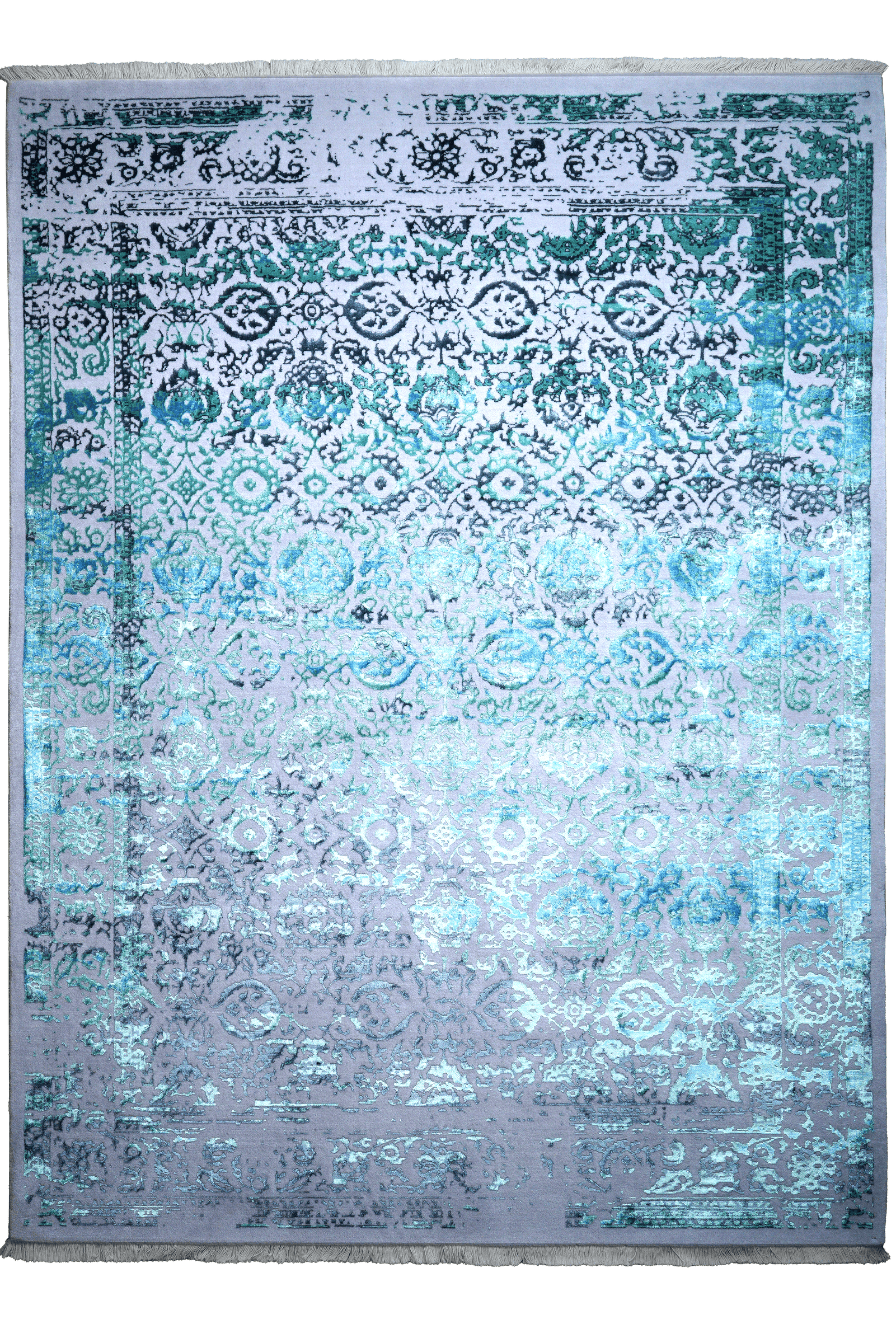 Paradayda — Hand-knotted, 175x237 cm, Blue, 60% Viskose, 40% Baumwolle | Main view