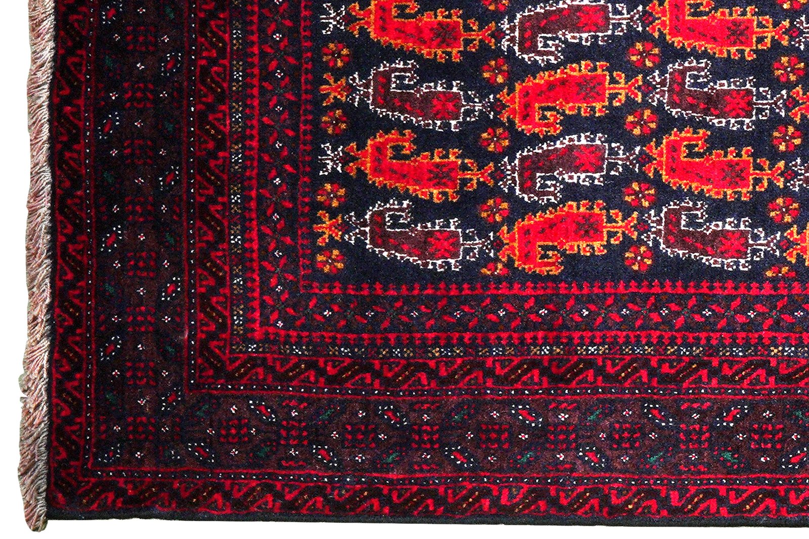 Belutch — Hand-knotted, 103x189 cm, Black, 100% Virgin Wool | View 3