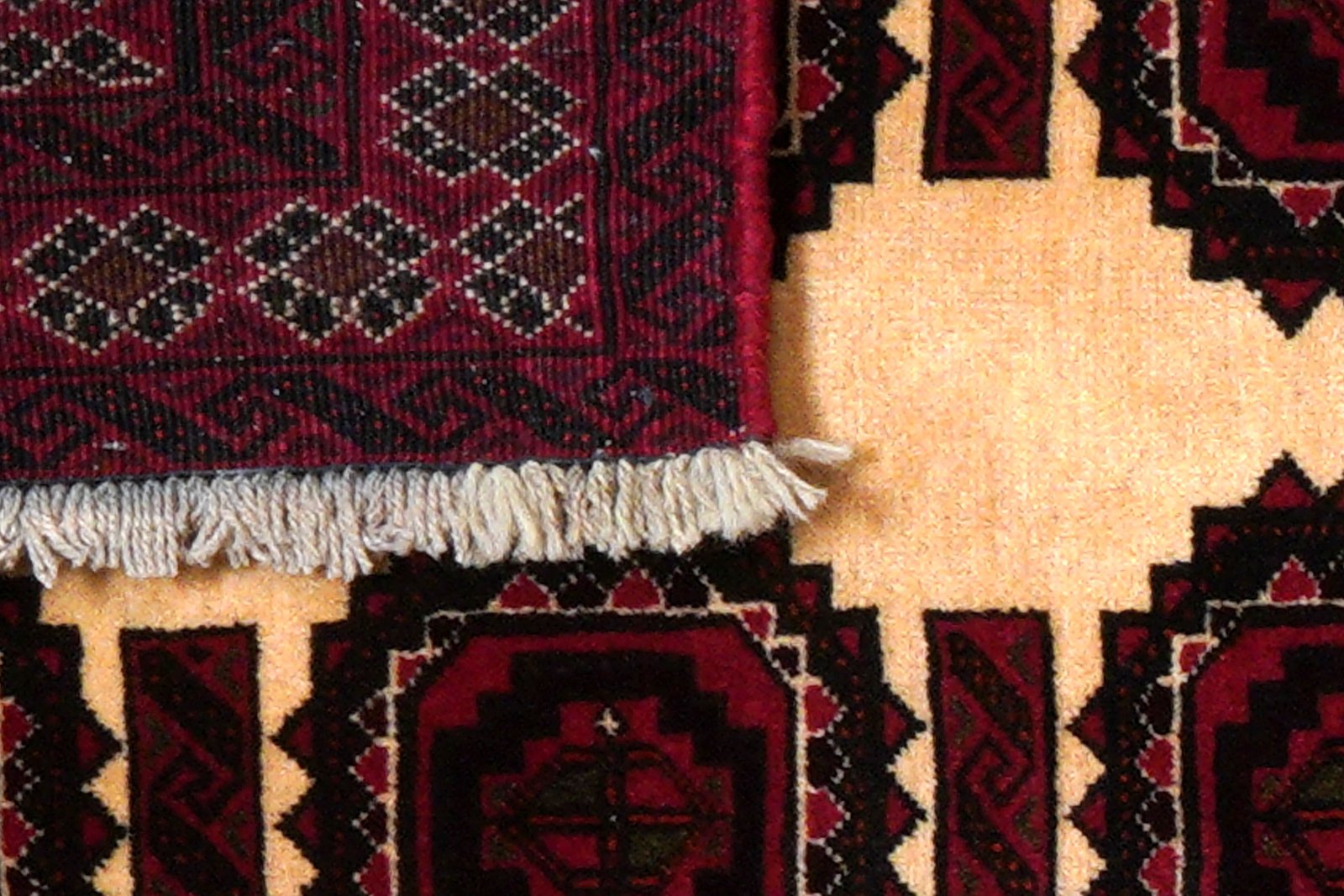 Belutch — Hand-knotted, 95x174 cm, Beige, 100% Virgin Wool | View 7