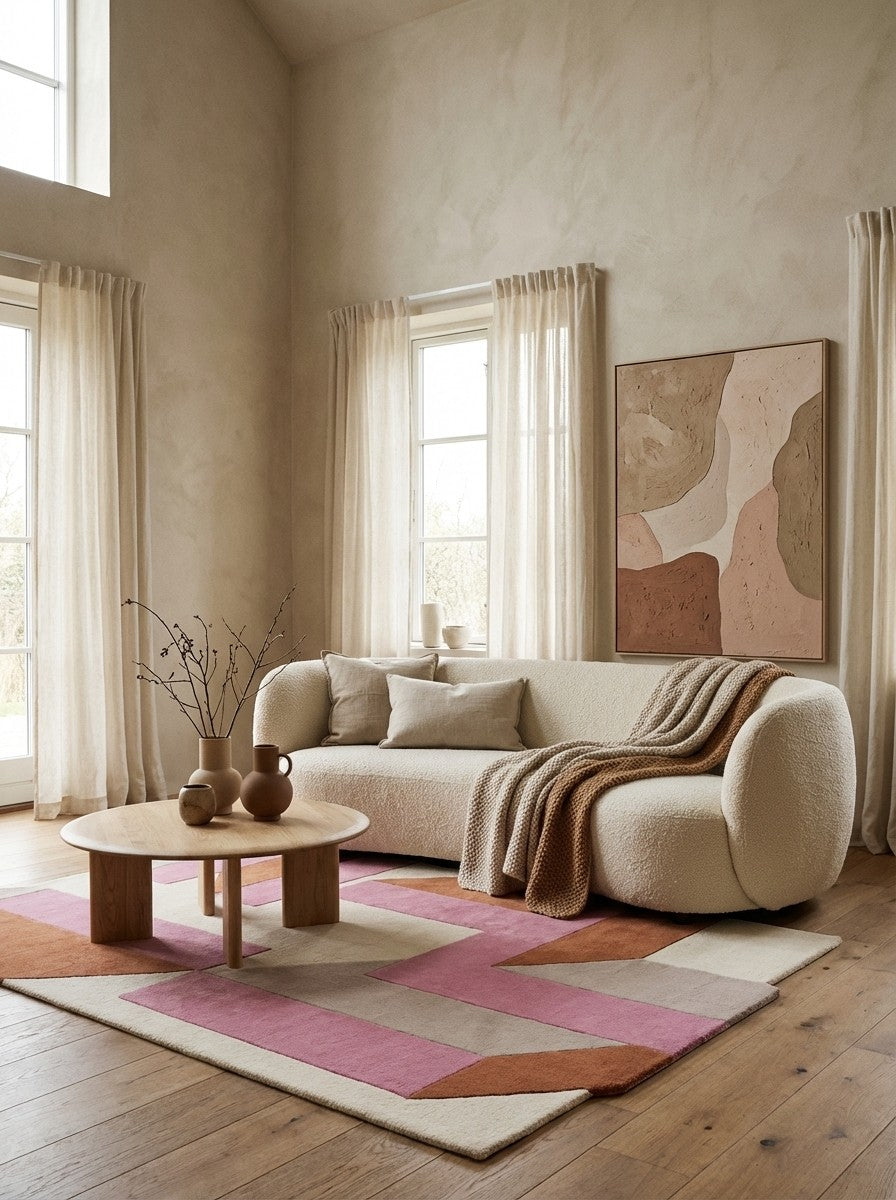 Milo — Hand-knotted, 240x170 cm, Violett, 50% Schurwolle, 50% Viskose | Detail view
