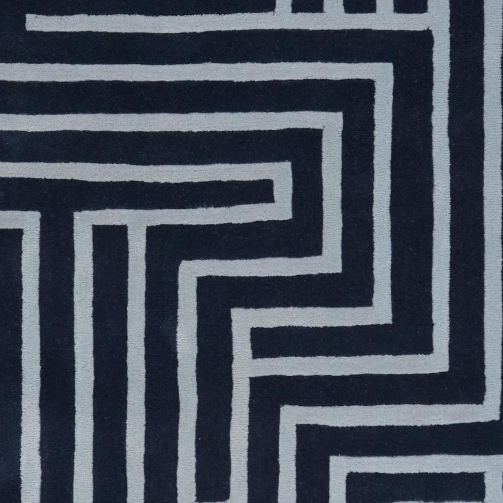 Skyline — Hand-knotted, 240x170 cm, Blue, 50% Schurwolle, 50% Viskose | View 5