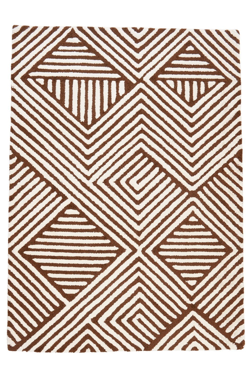 Maze — Hand-knotted, 240x170 cm, Brown, 50% Schurwolle, 50% Viskose | Main view