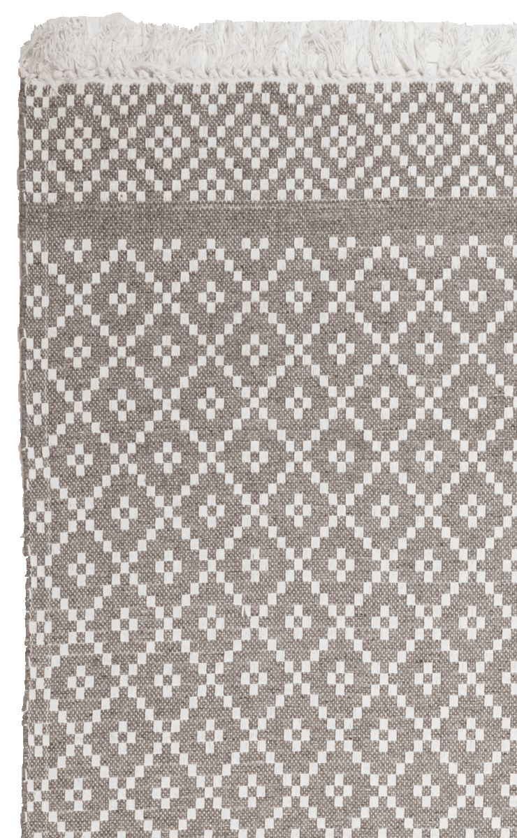Dhurrie — Handmade, 230x160 cm, Grey, 40% Schurwolle, 60% Baumwolle | View 3