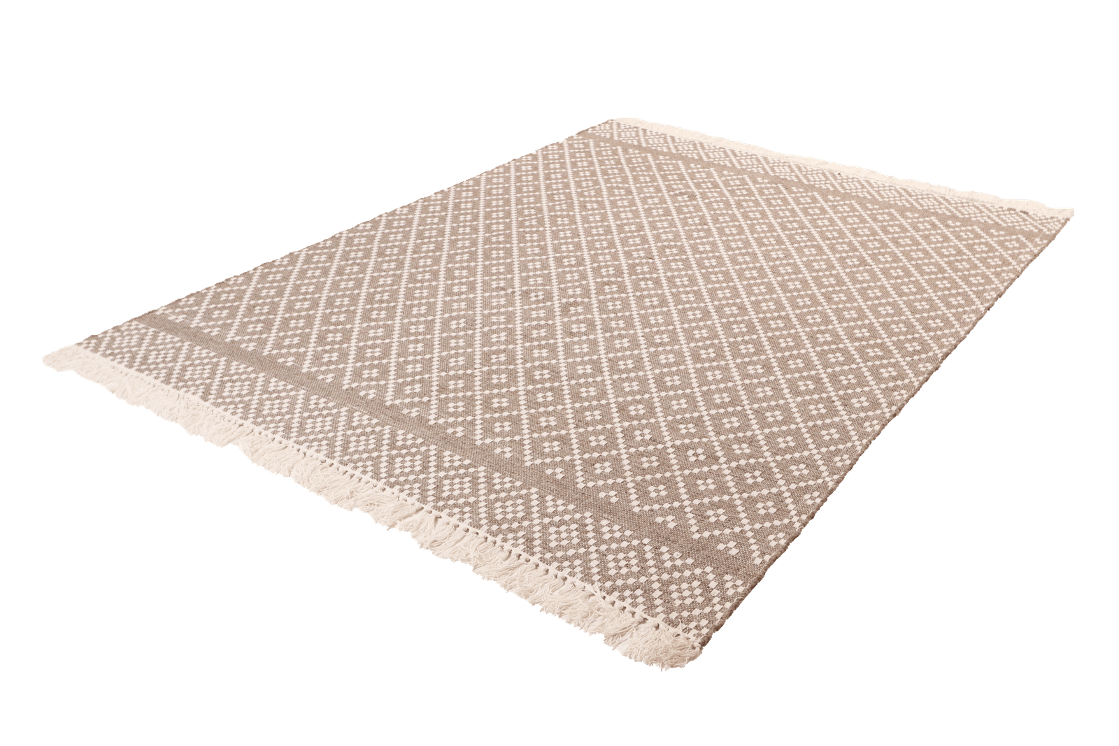 Dhurrie — Handmade, 290x200 cm, Grey, 40% Schurwolle, 60% Baumwolle | View 6