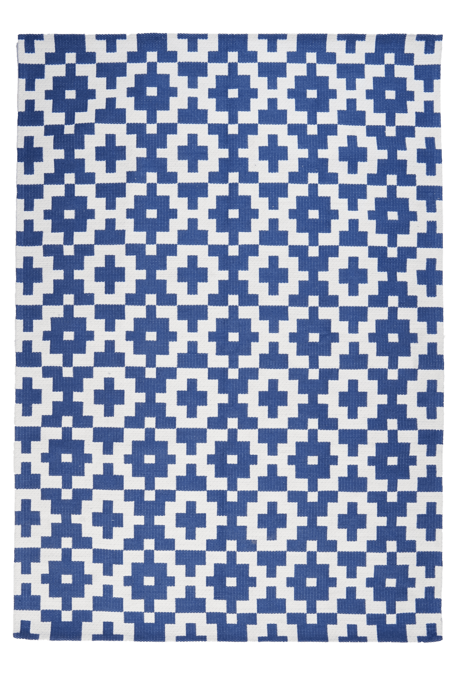 Dhurrie — Handmade, 290x200 cm, Blue, 100% Polyester | Main view