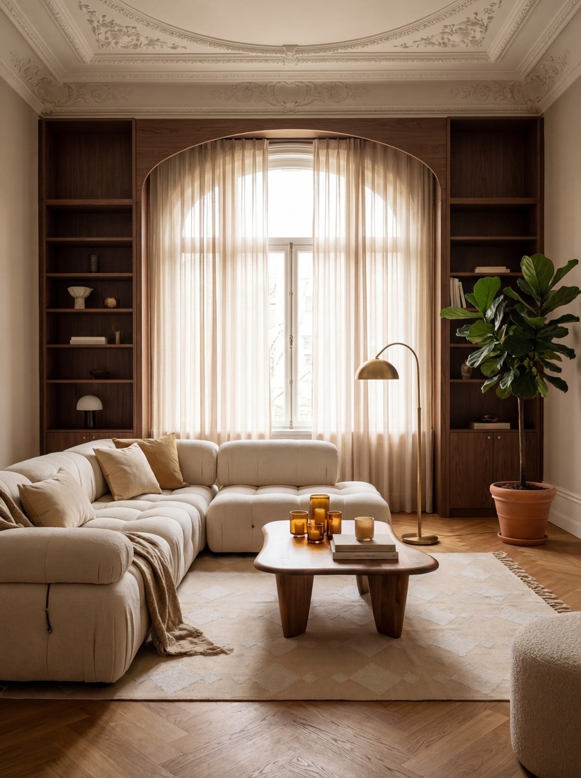 Dhurrie — Handmade, 230x160 cm, Beige, 100% Polyester | Back view