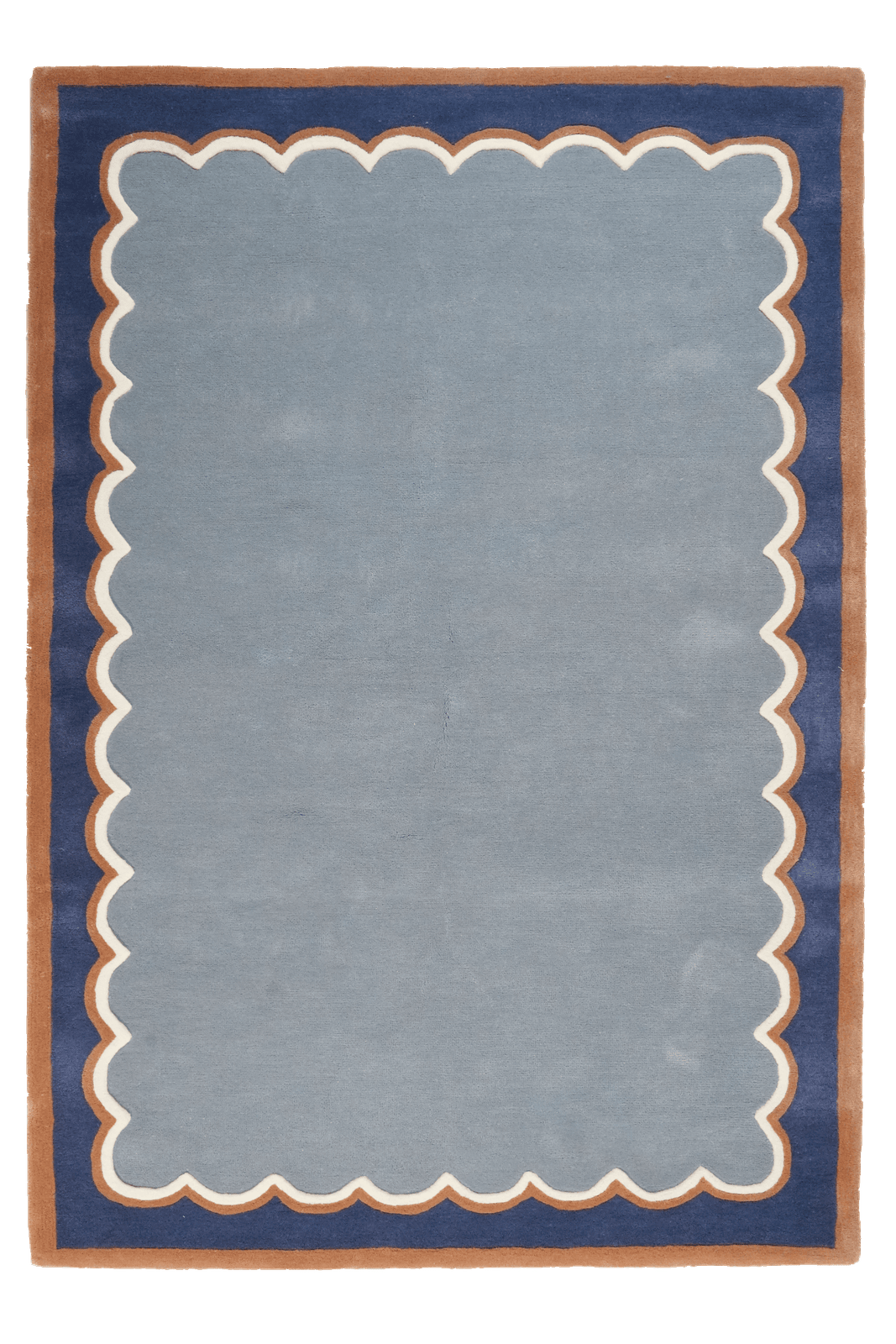 Brielle — Hand-knotted, 230x160 cm, Blue, 100% Virgin Wool | Main view