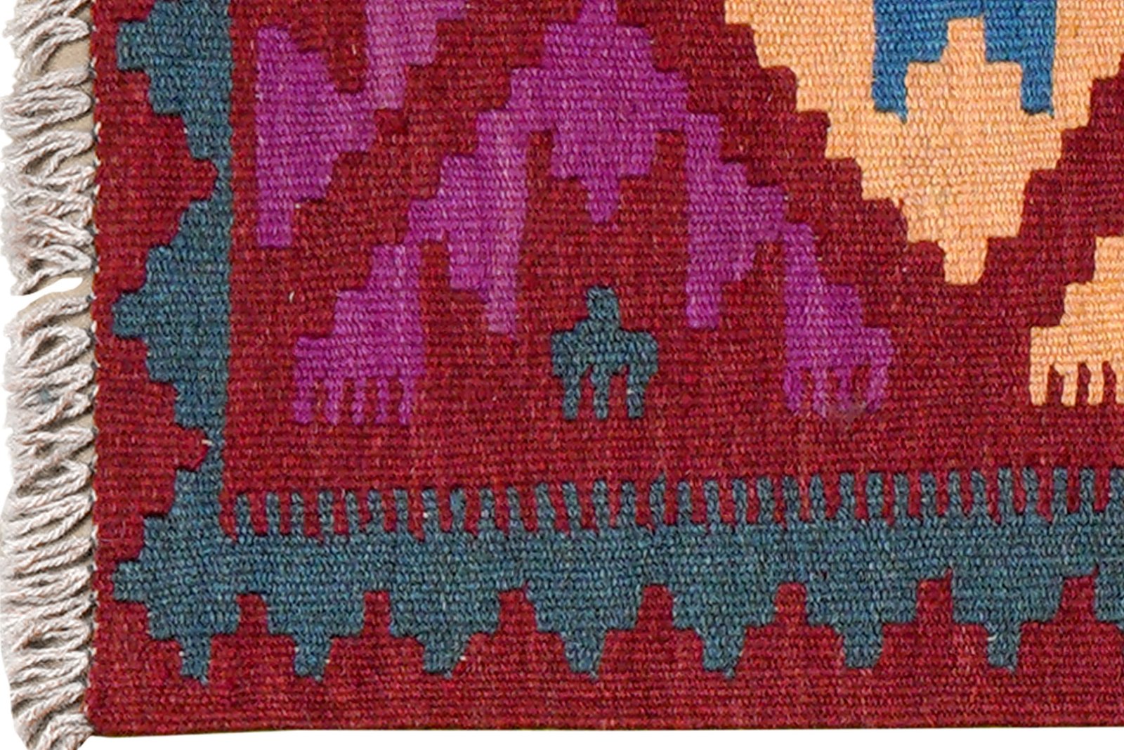 Kelim Gashgai — Handmade, 59x91 cm, Red, 100% Virgin Wool | View 3