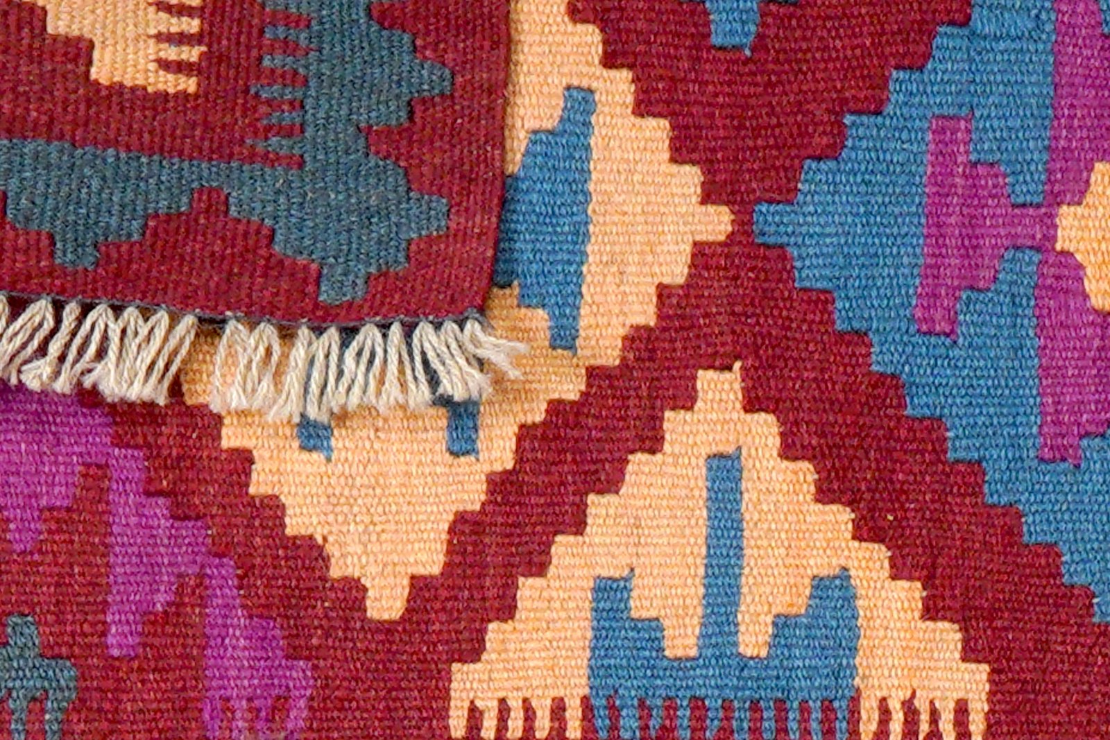 Kelim Gashgai — Handmade, 59x91 cm, Red, 100% Virgin Wool | View 6