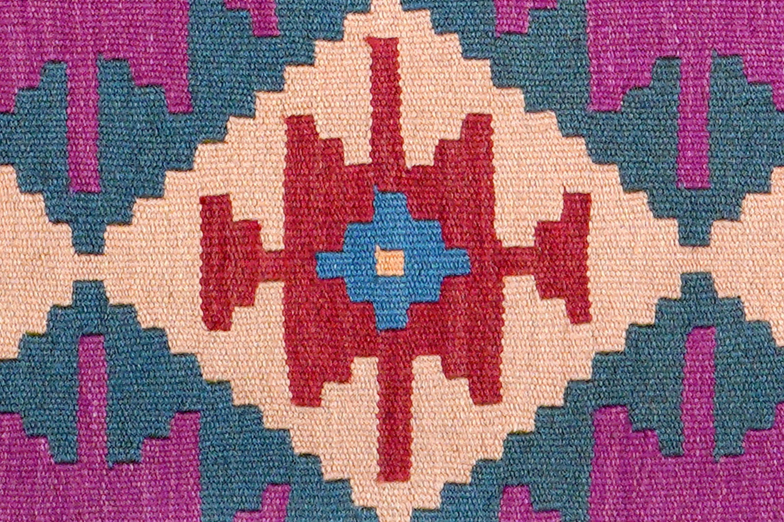 Kelim Gashgai — Handgefertigt, 87x62 cm, Bunt, 100% Virgin Wool | View 6