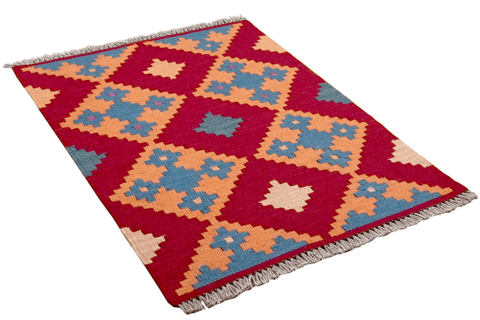 Kelim Gashgai — Handmade, 63x91 cm, Red, 100% Virgin Wool | View 4