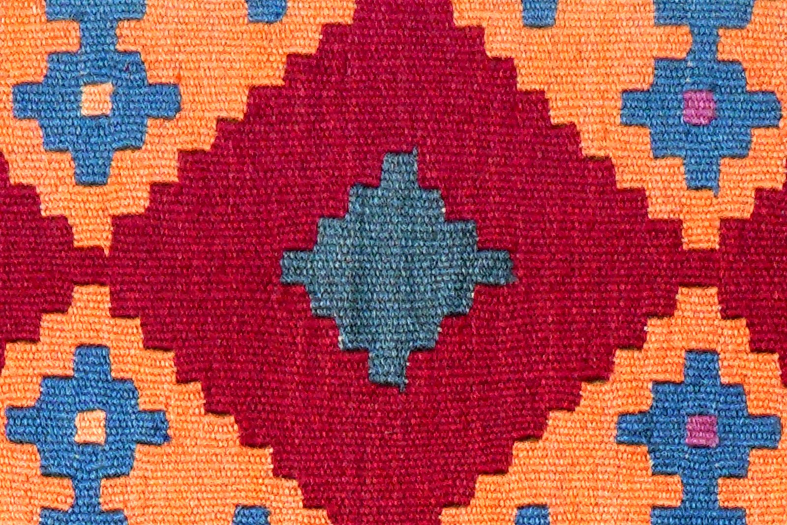 Kelim Gashgai — Handmade, 63x91 cm, Red, 100% Virgin Wool | View 5