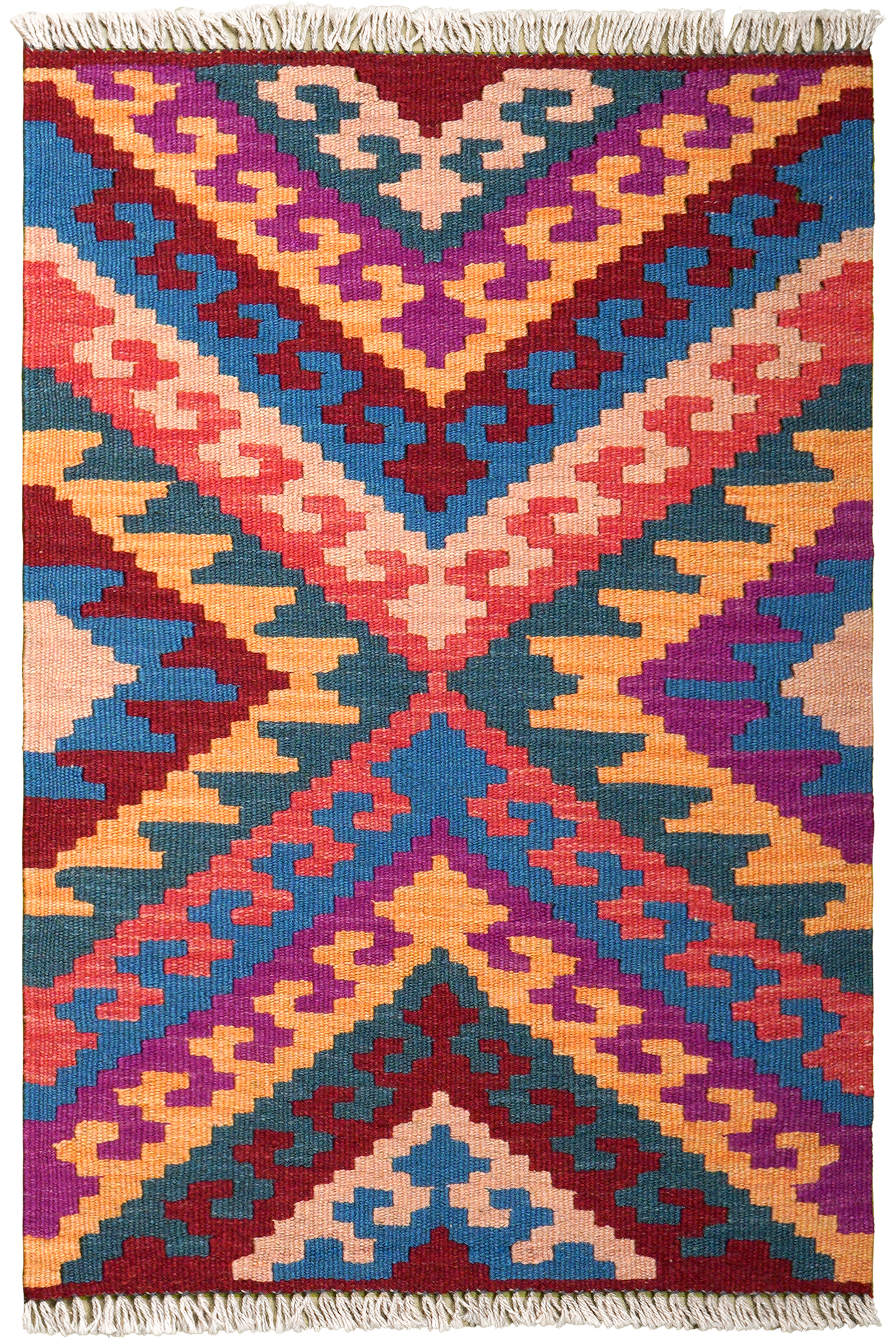 Kelim Gashgai — Handgefertigt, 94x61 cm, Bunt, 100% Virgin Wool | Main view
