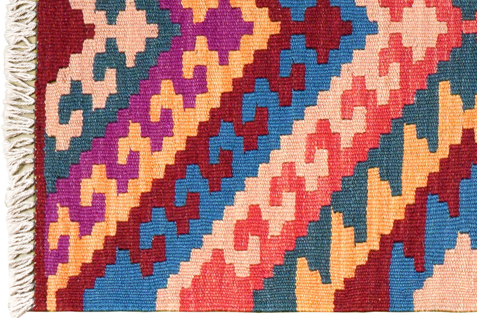 Kelim Gashgai — Handgefertigt, 94x61 cm, Bunt, 100% Virgin Wool | View 4