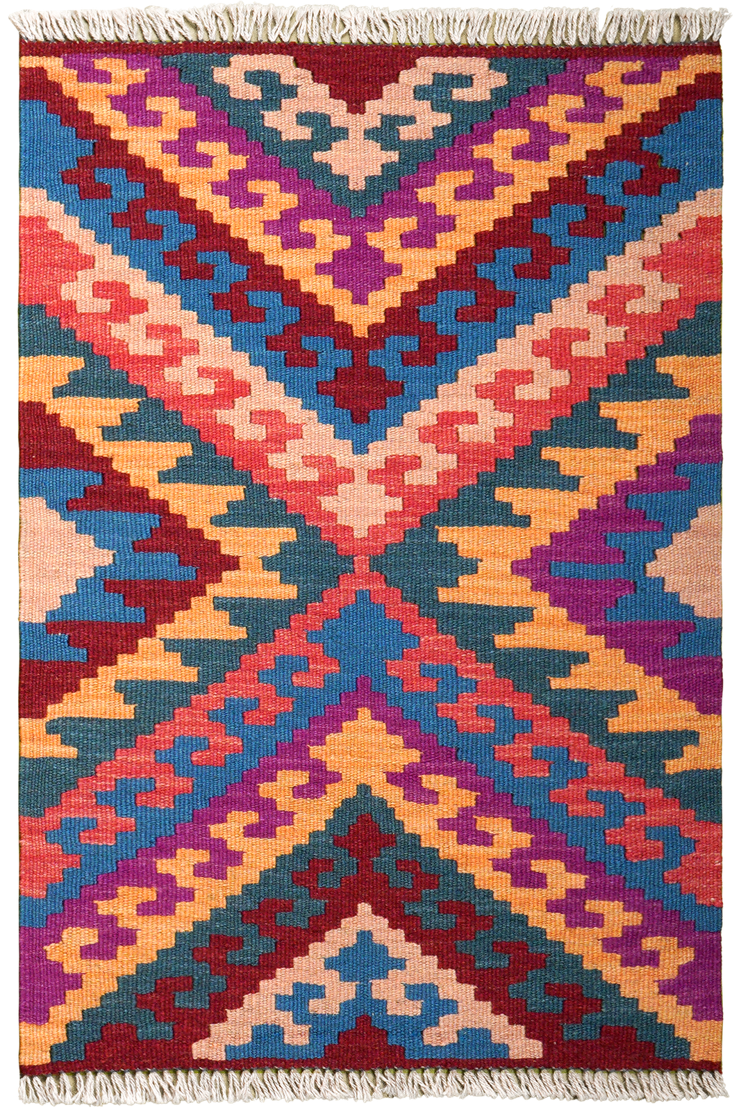 Kelim Gashgai — Handmade, 61x94 cm, Multicolor, 100% Virgin Wool | Main view
