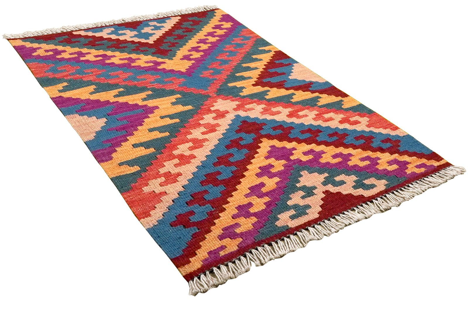 Kelim Gashgai — Handgefertigt, 94x61 cm, Bunt, 100% Virgin Wool | View 5