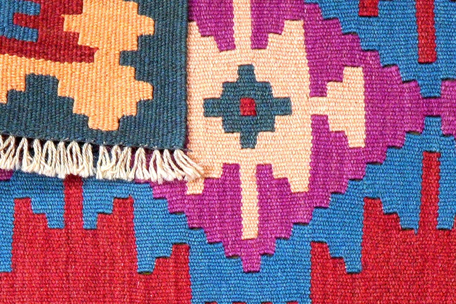 Kelim Gashgai — Handmade, 62x84 cm, Multicolor, 100% Virgin Wool | View 6