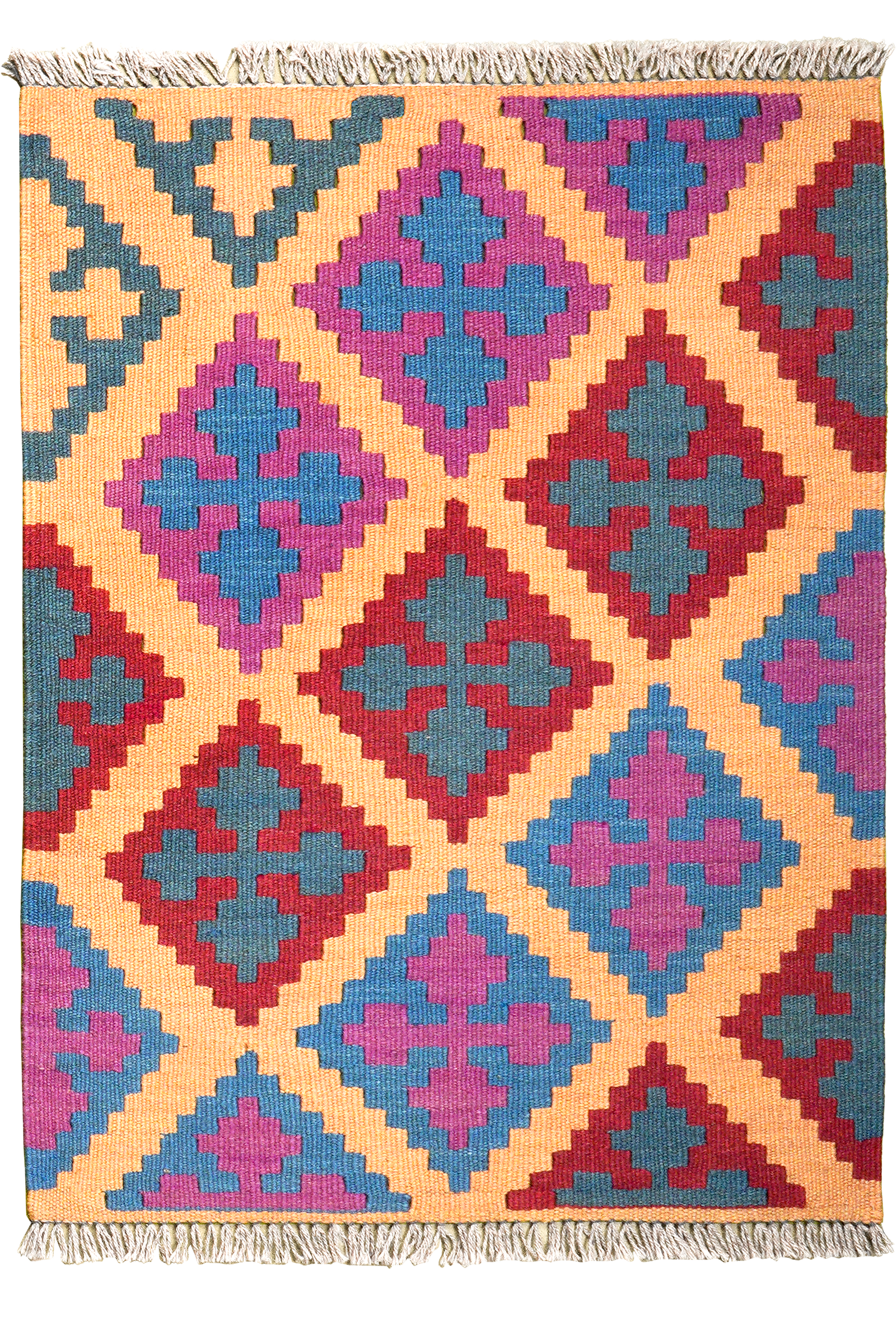 Kelim Gashgai — Handgefertigt, 89x67 cm, Bunt, 100% Virgin Wool | Main view