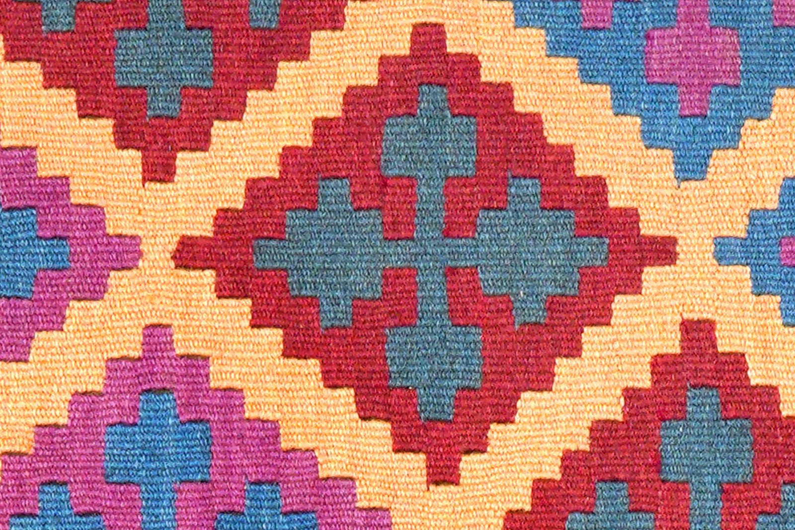 Kelim Gashgai — Handmade, 67x89 cm, Beige, 100% Virgin Wool | View 5