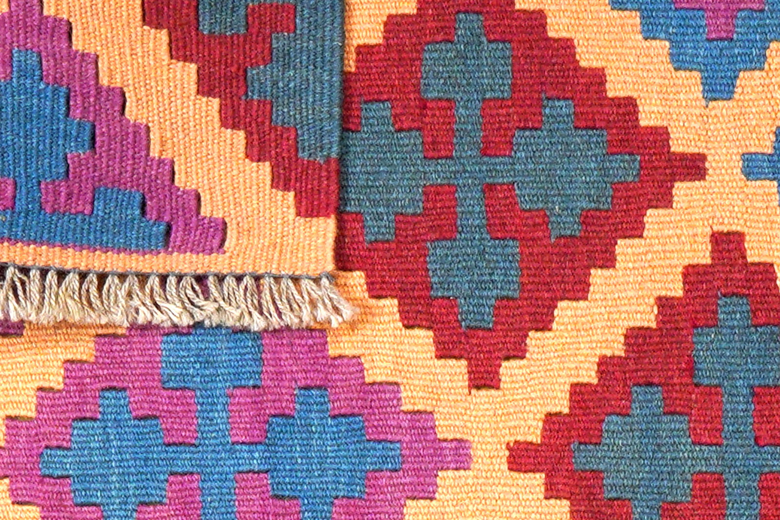 Kelim Gashgai — Handgefertigt, 89x67 cm, Bunt, 100% Virgin Wool | View 7