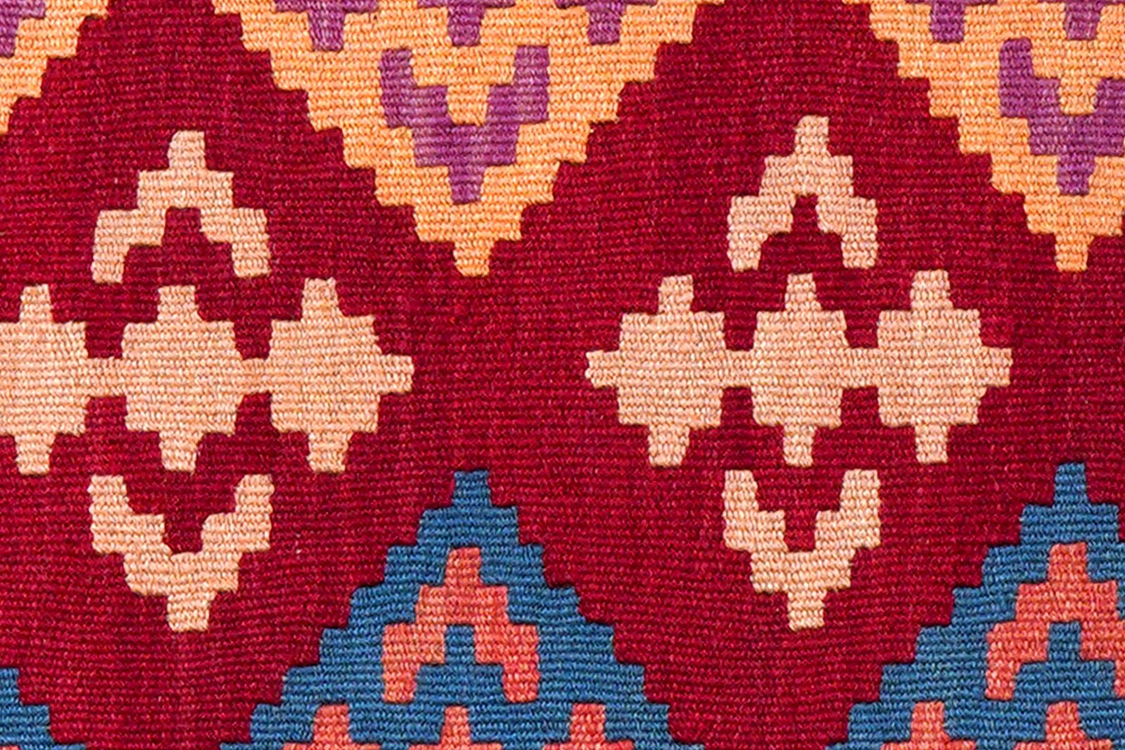 Kelim Gashgai — Handmade, 62x94 cm, Red, 100% Virgin Wool | View 5
