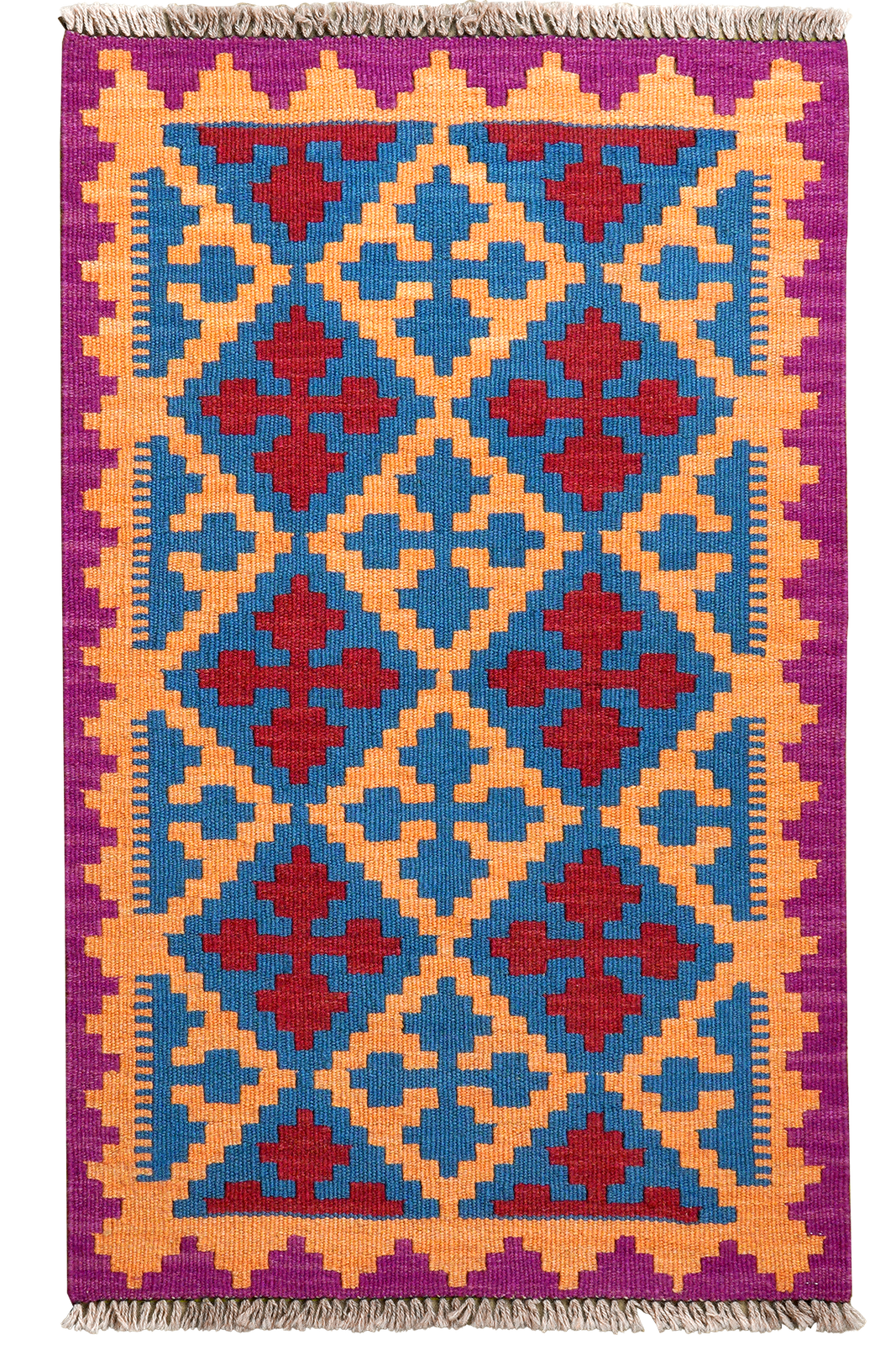 Kelim Gashgai — Handmade, 60x103 cm, Beige, 100% Virgin Wool | Main view