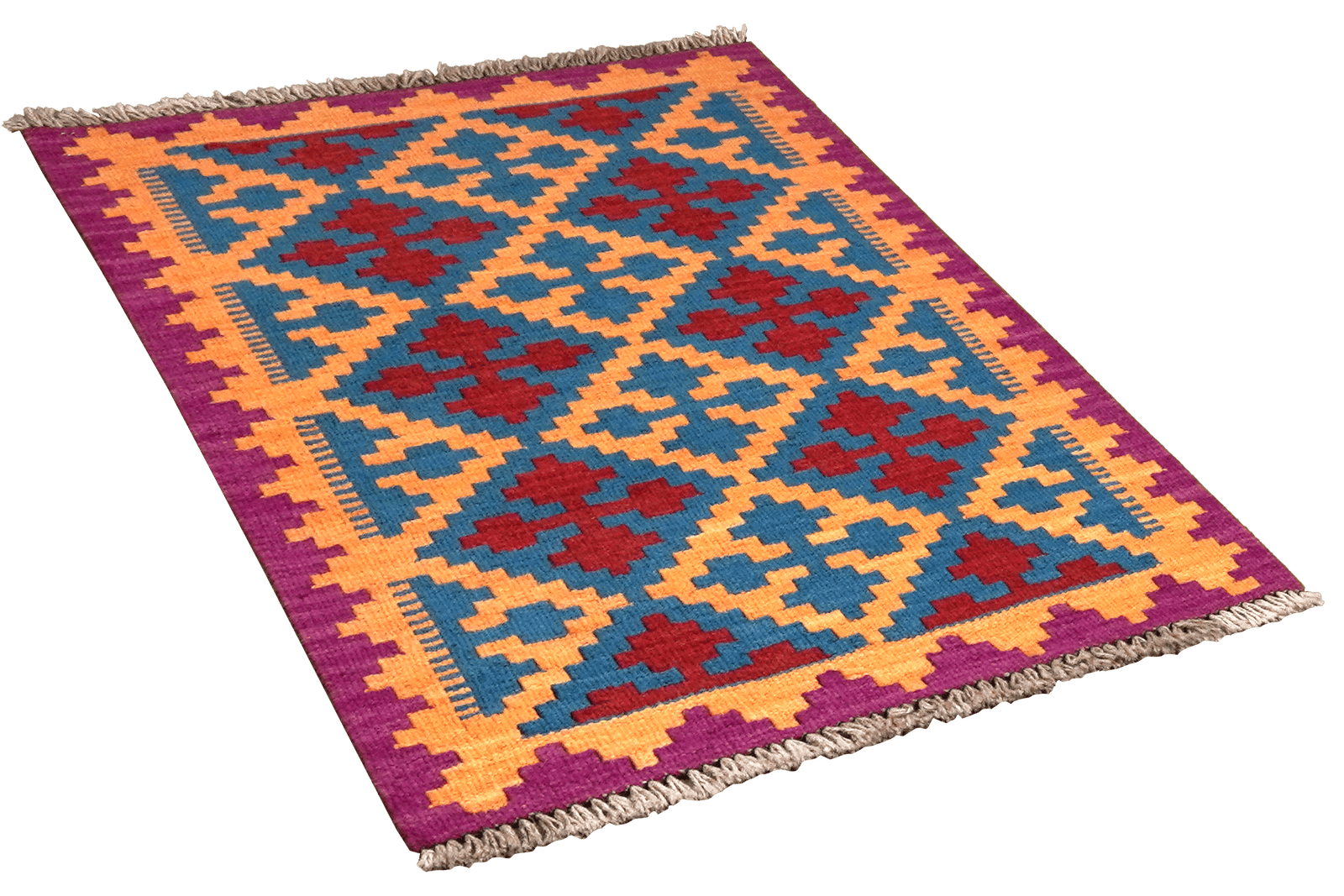 Kelim Gashgai — Handmade, 60x103 cm, Beige, 100% Virgin Wool | View 4