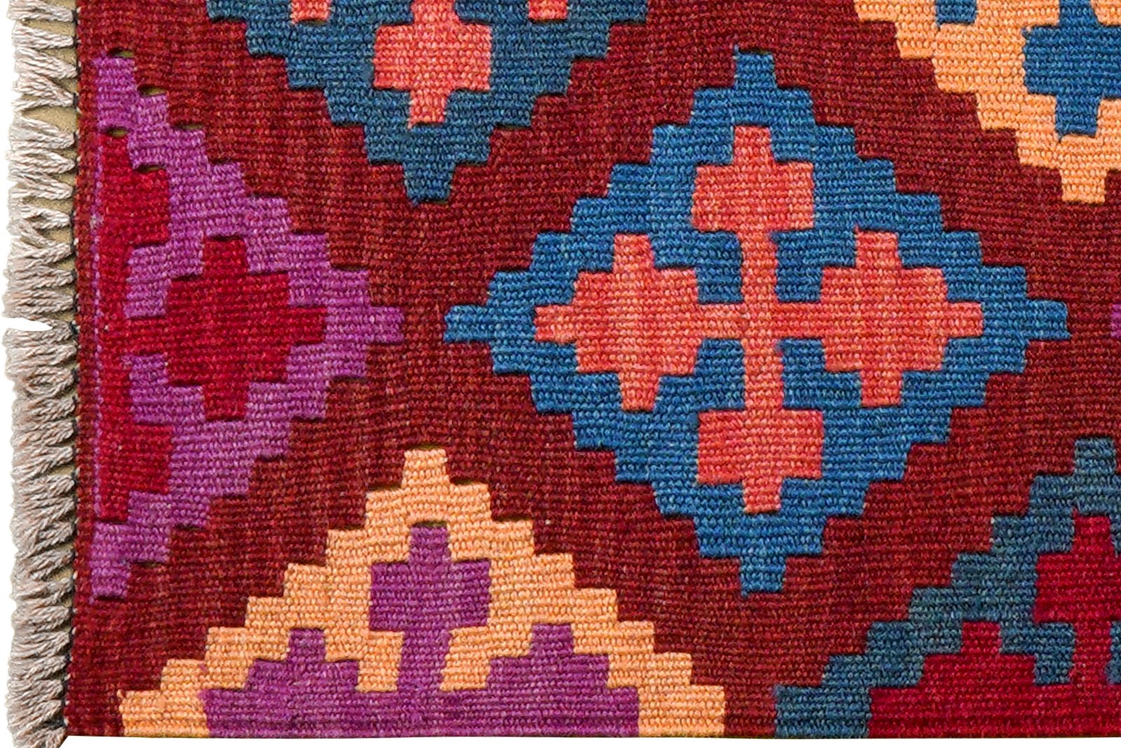 Kelim Gashgai — Handmade, 64x80 cm, Red, 100% Virgin Wool | View 3
