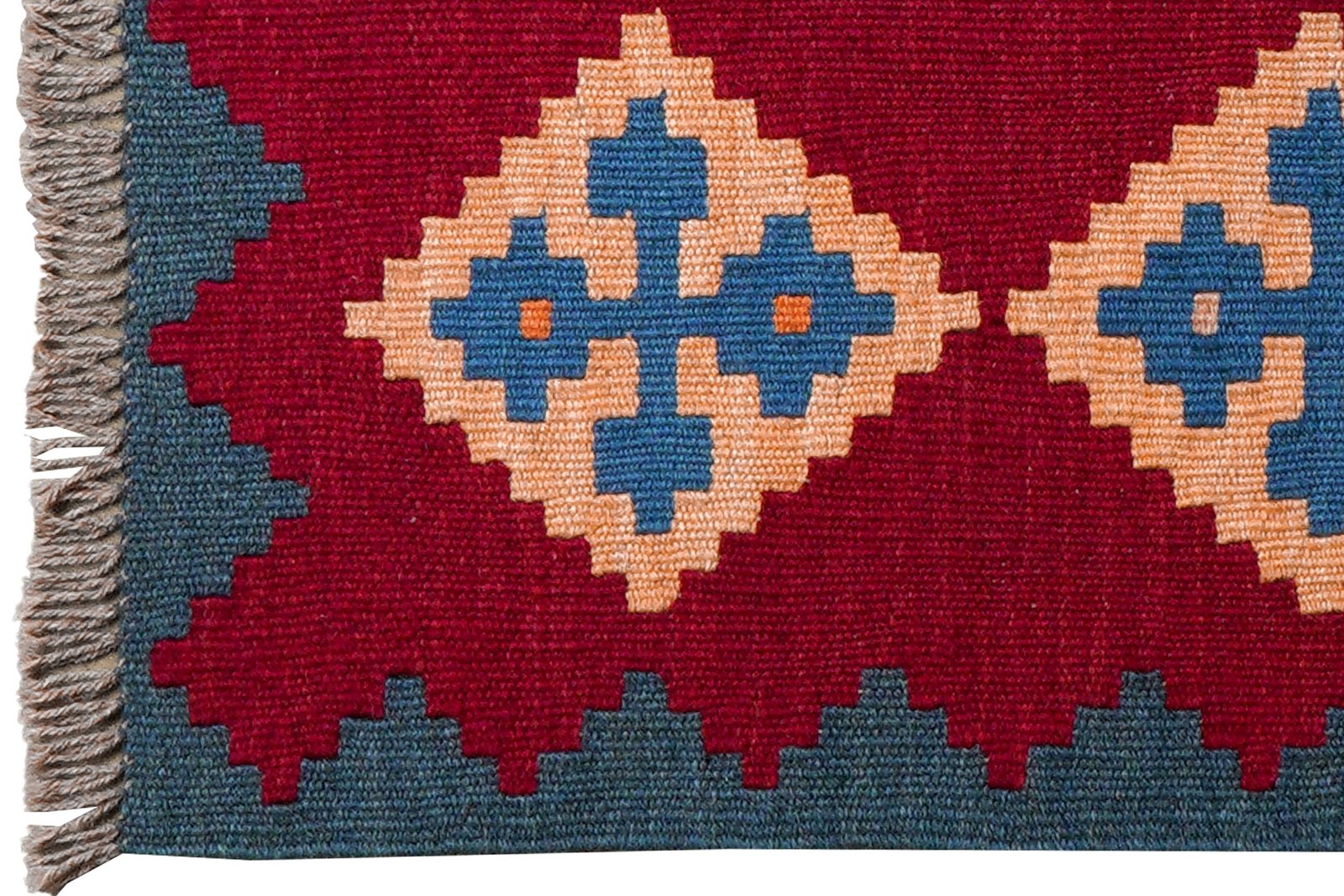 Kelim Gashgai — Handmade, 61x86 cm, Red, 100% Virgin Wool | View 3