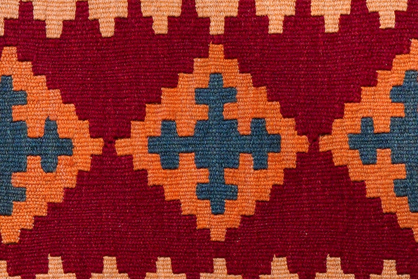 Kelim Gashgai — Handmade, 57x89 cm, Red, 100% Virgin Wool | View 5