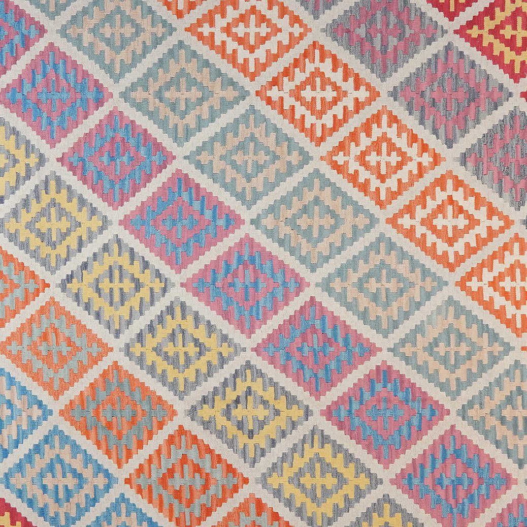 Kelim Gashgai — Handmade, 308x383 cm, Beige, 100% Virgin Wool | View 4