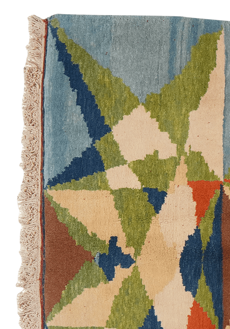 Konya — Hand-knotted, 131x192 cm, Blue, 100% Virgin Wool | View 3