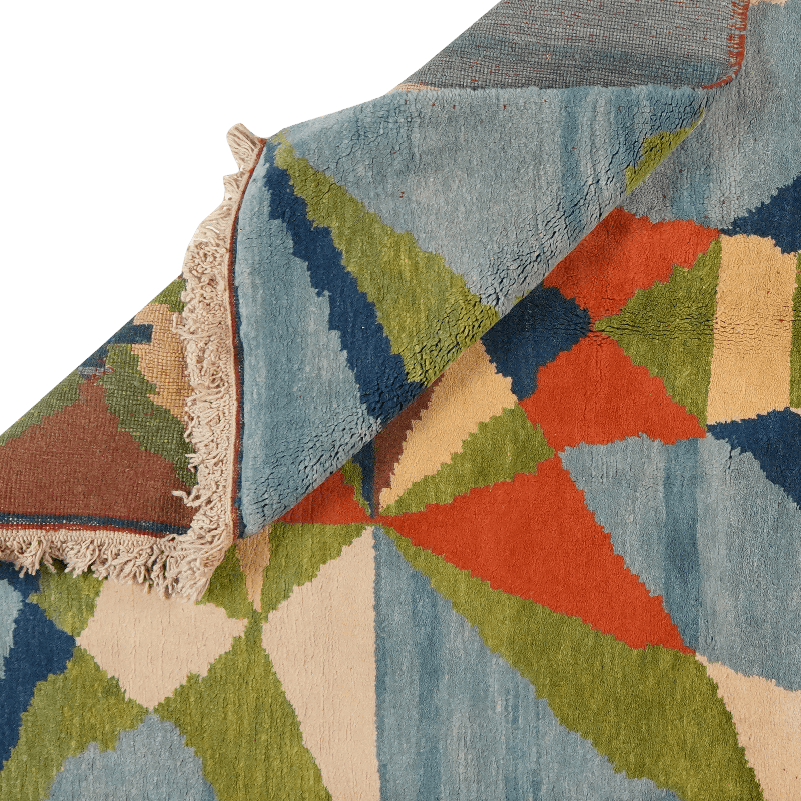 Konya — Hand-knotted, 131x192 cm, Blue, 100% Virgin Wool | View 6