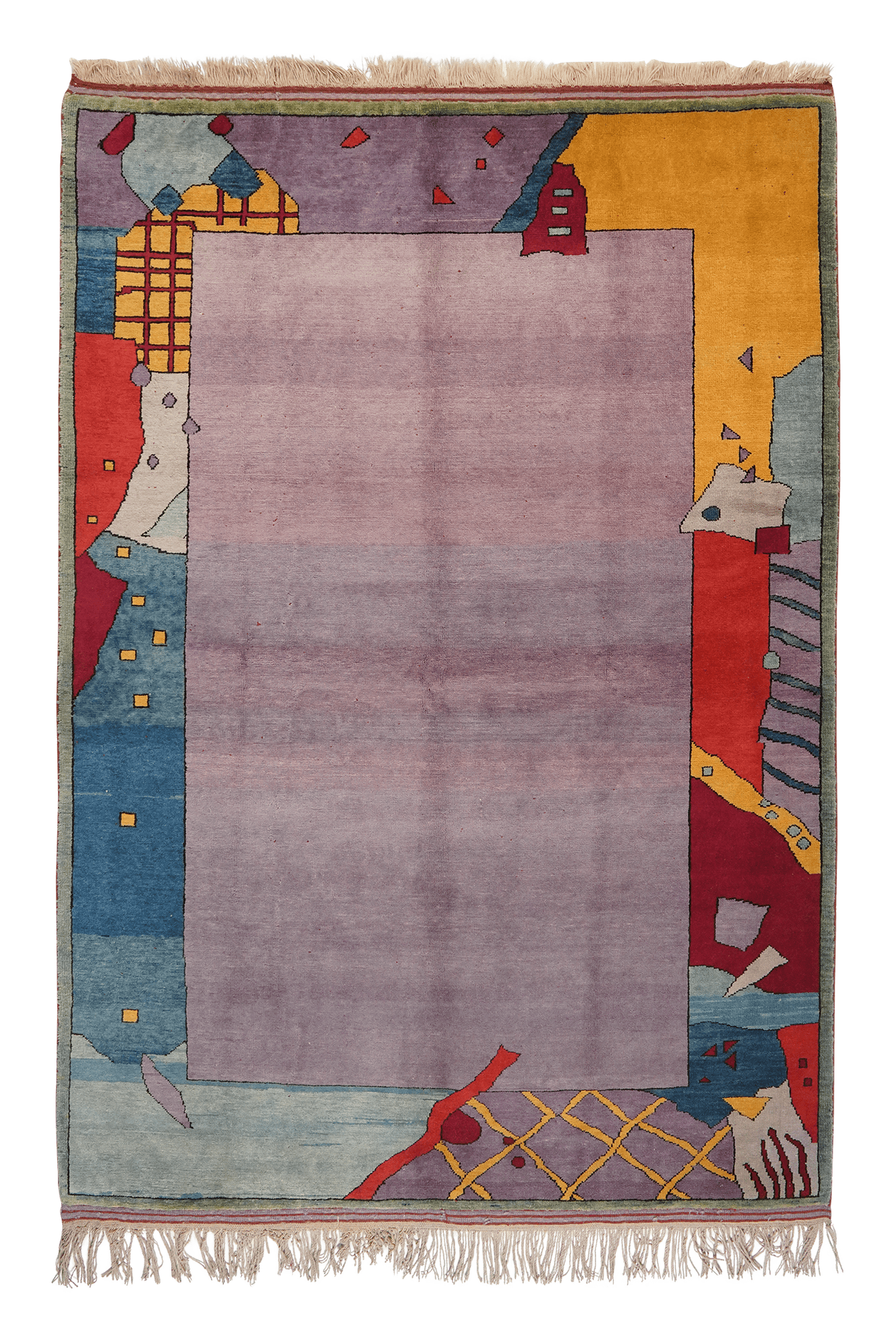 Konya — Hand-knotted, 185x232 cm, Violett, 100% Virgin Wool | Main view