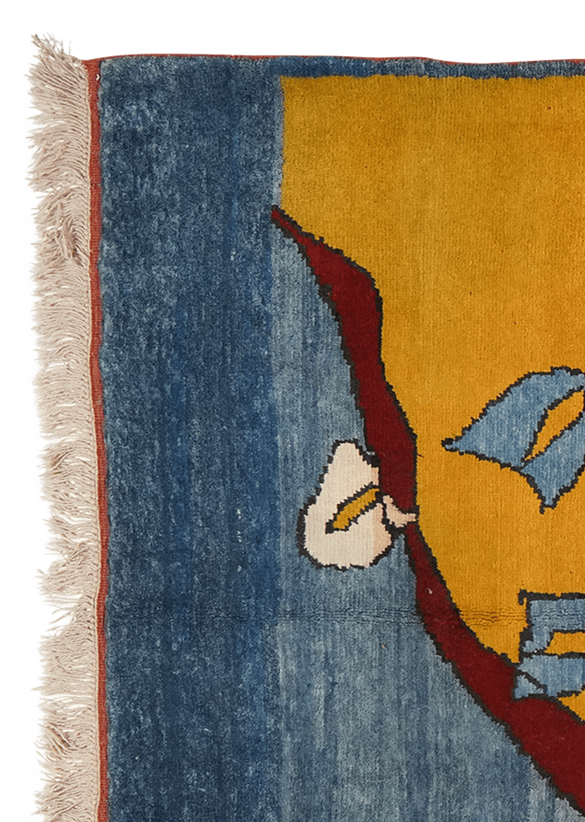 Konya — Hand-knotted, 154x238 cm, Yellow, 100% Virgin Wool | View 3