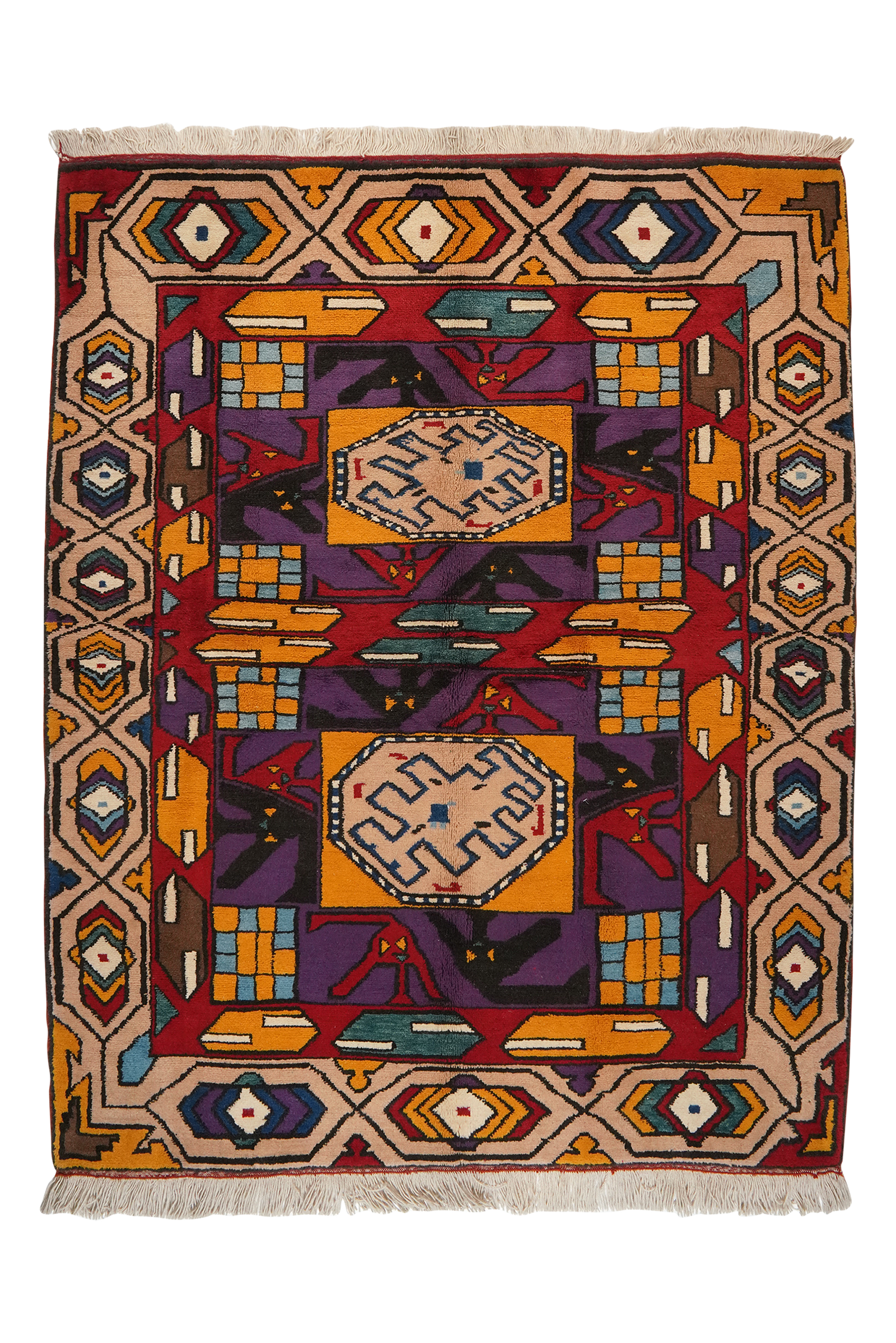 Konya — Handgefertigt, 220x178 cm, Beige, 100% Virgin Wool | Main view
