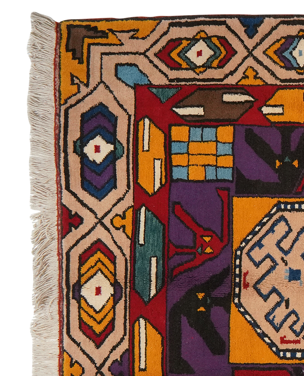 Konya — Handgefertigt, 220x178 cm, Beige, 100% Virgin Wool | View 4