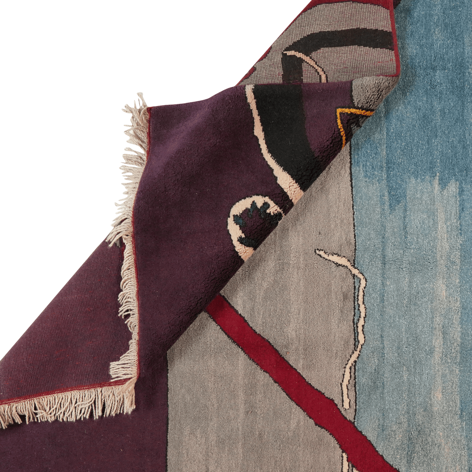 Konya — Hand-knotted, 186x239 cm, Blue, 100% Virgin Wool | View 6