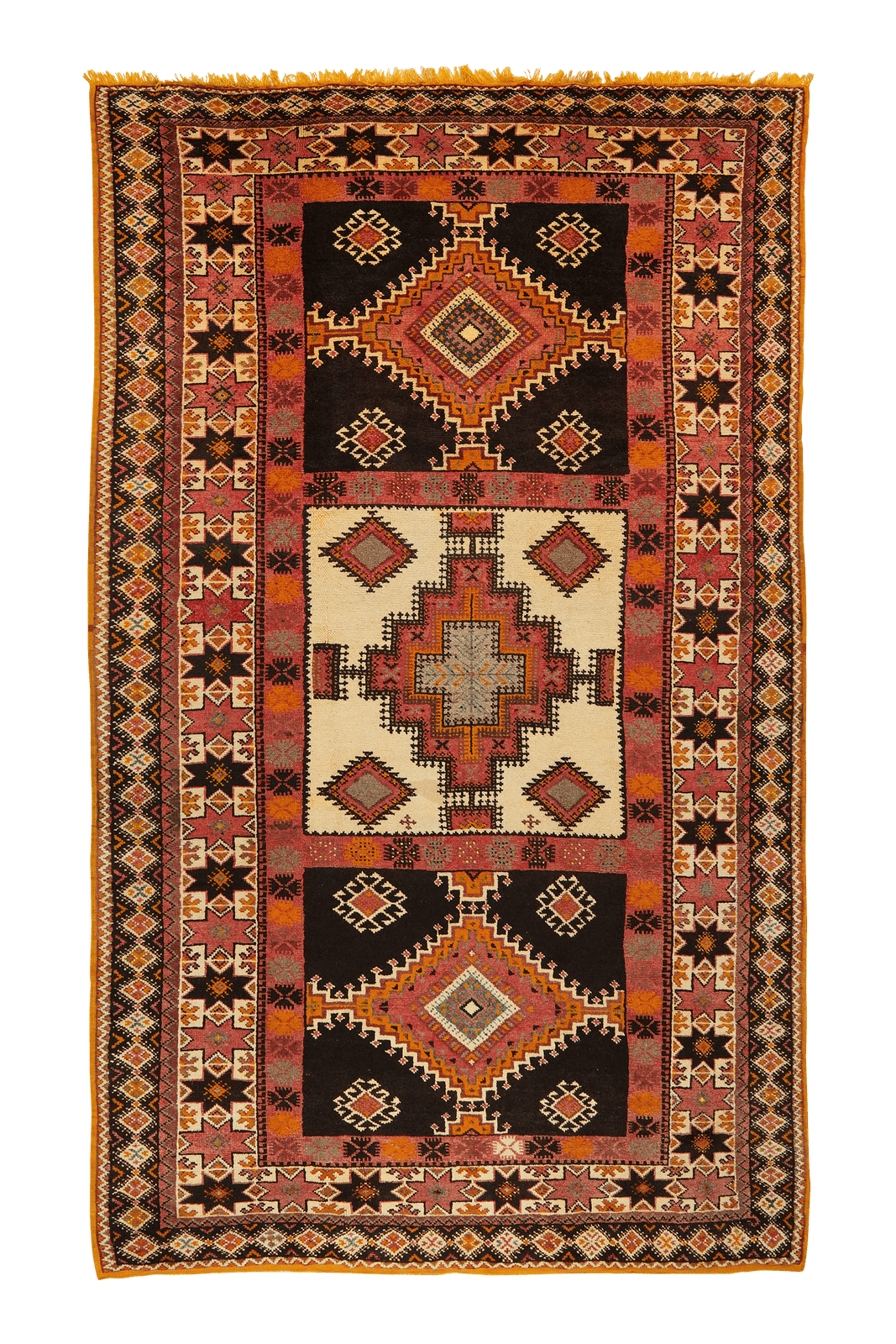 Ouzguit — Hand-knotted, 201x330 cm, Multicolor, 100% Virgin Wool | Main view