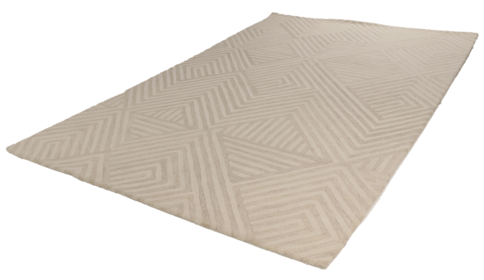 Maze — Handgefertigt, 180x120 cm, Beige, 100% Virgin Wool | View 5