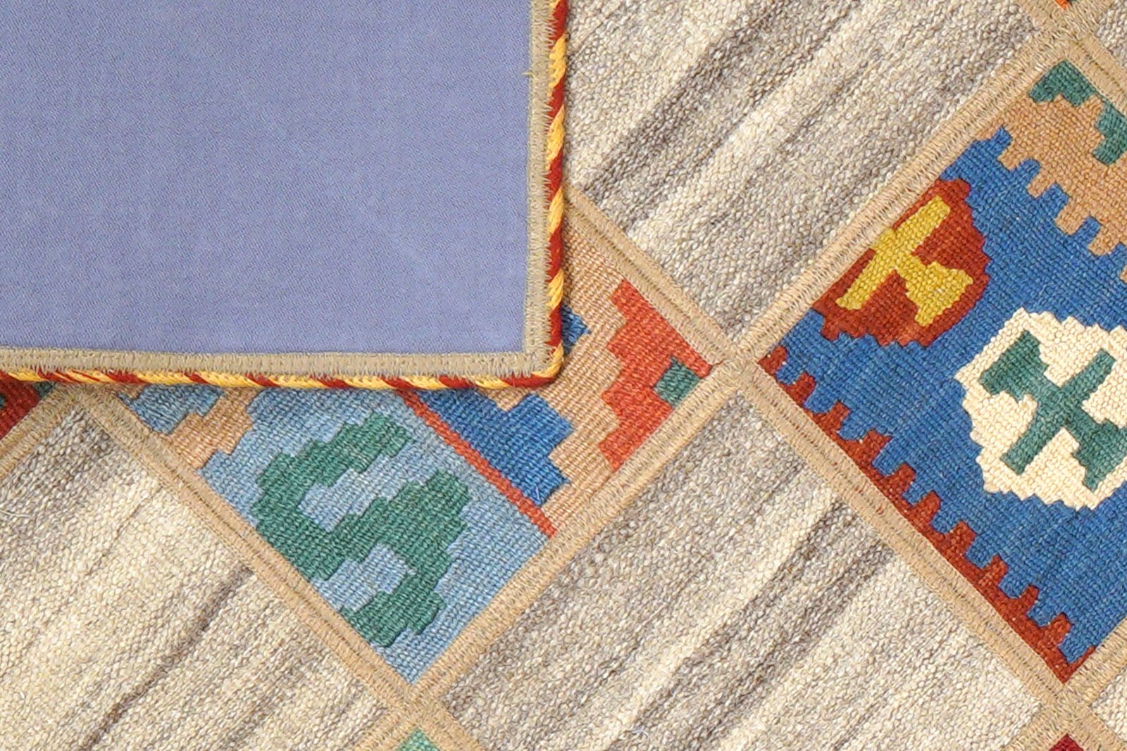 Kelim Tekkeh — Handmade, 150x200 cm, Beige, 100% Virgin Wool | View 6
