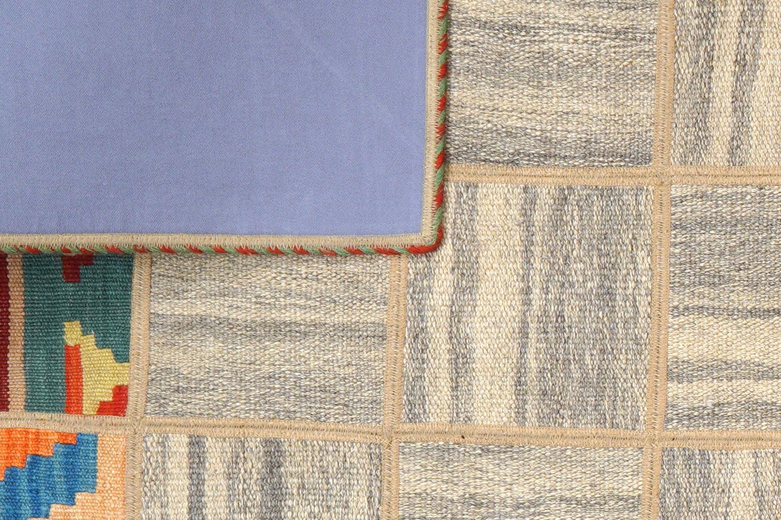 Kelim Tekkeh — Handmade, 150x200 cm, Beige, 100% Virgin Wool | View 6