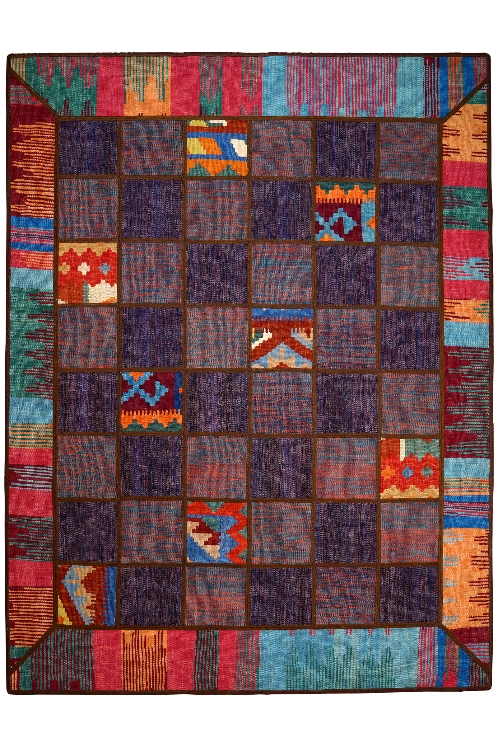 Kelim Tekkeh — Handmade, 150x200 cm, Multicolor, 100% Virgin Wool | Main view